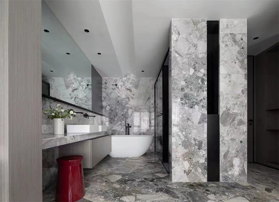 panda grey marble Bathroom panda grey marble Bathroom