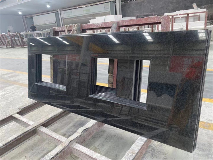 Black granite countertops kitchen with sink cutout Black granite countertops kitchen with sink cutout