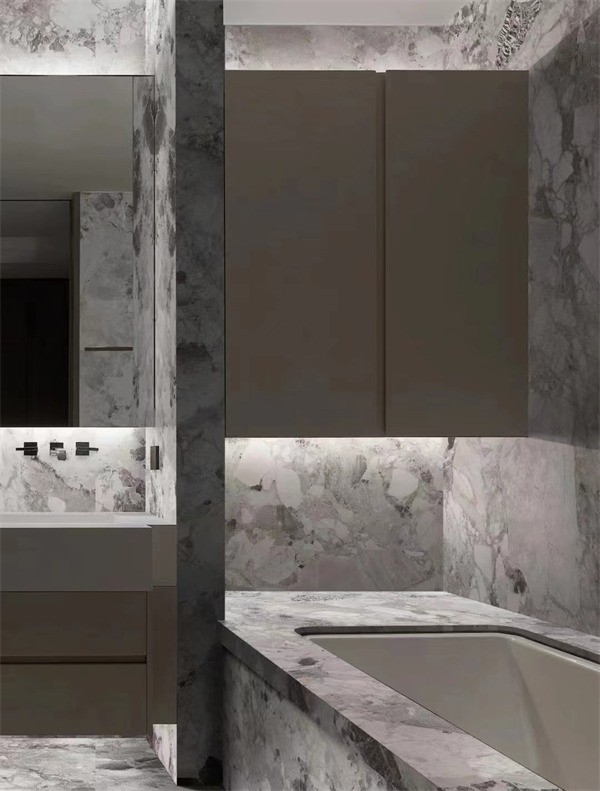 Grey Marble Tiles Bathroom