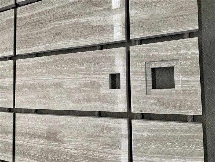 White Wood Look Tile Bathroom