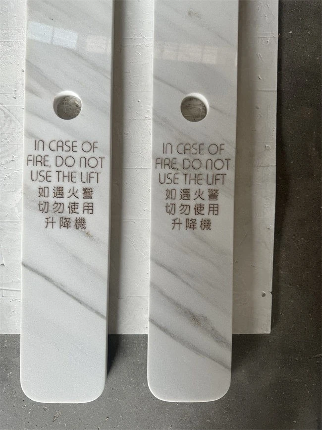 Palissandro white marble WITH engraved LETTERS