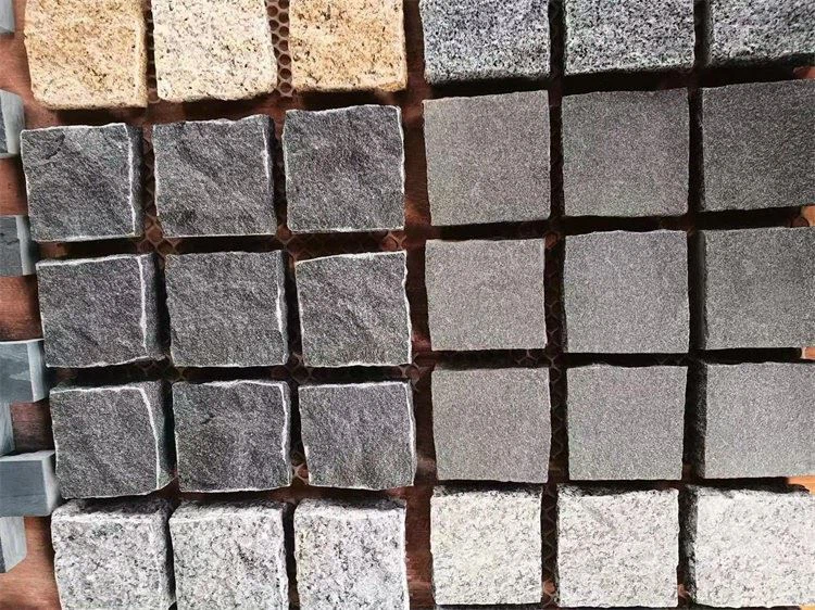 G654  dark grey granite cubes -  (2) -